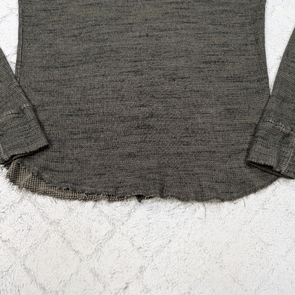 Tribe Kelley Sweatshirt Women's L Green Heather Fit Sleeves Oversized Thermal - Picture 2 of 7